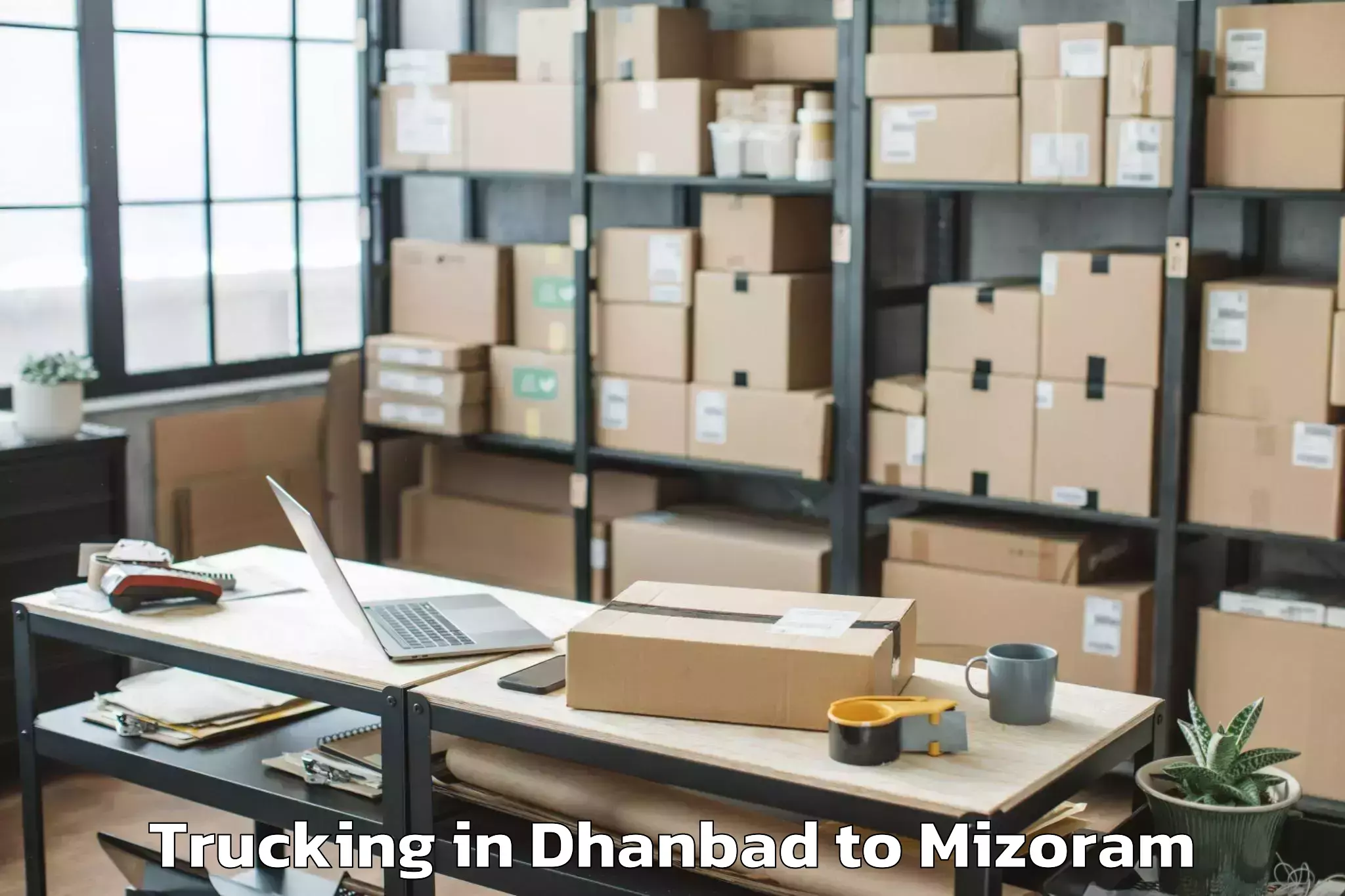 Book Dhanbad to Khawzawl Trucking Online